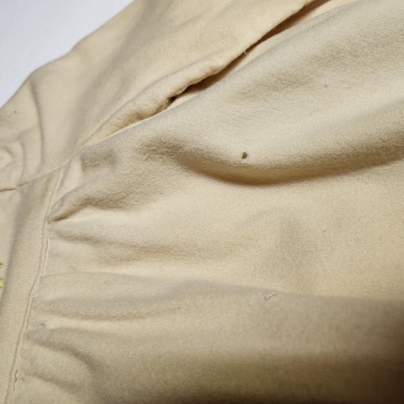 Vintage 1960s Beige Velvet Floral Embroidered Jacket Coat 60s Cottagecore mcm - Picture 6 of 9